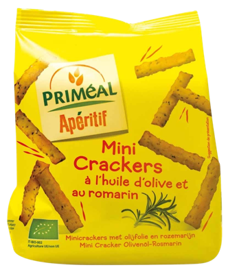 Primeal Aperitive mini crackers olijf rozemarijn bio 100 Gram