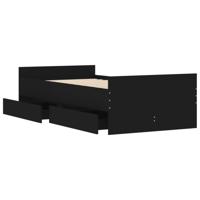 Bedframe met lades zwart 90x200 cm - thumbnail