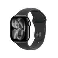 Apple Watch Series 11 GPS + Cellular - 42 mm - Jet Black aluminium kast - Zwarte sportband - M/L - thumbnail