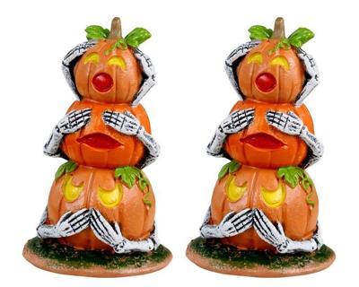 Pumpkin Snowmen Set Of 2 Halloweenhuisje LEMAX - Lemax Pumpkin Snowmen Set Of 2 Halloweenhuisje LEMAX - Lemax