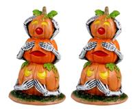 Pumpkin Snowmen Set Of 2 Halloweenhuisje LEMAX - Lemax - thumbnail