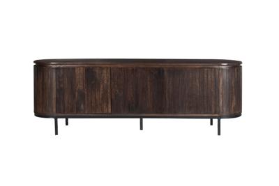 Livingfurn TV-meubel 'Noor' Mangohout, 170cm, kleur Walnoot Livingfurn TV-meubel 'Noor' Mangohout, 170cm, kleur Walnoot