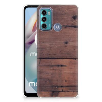 Motorola Moto G60 | Bumper Hoesje | Old Wood