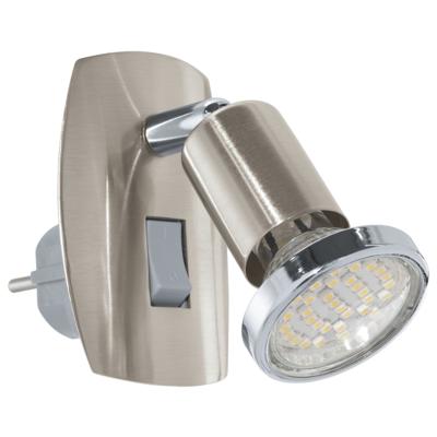 Eglo StopcontactspotMini 4 met schakelaar nikkel mat - 92924