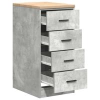 Garagekast 40x51x85 cm massief grenenhout betongrijs - thumbnail