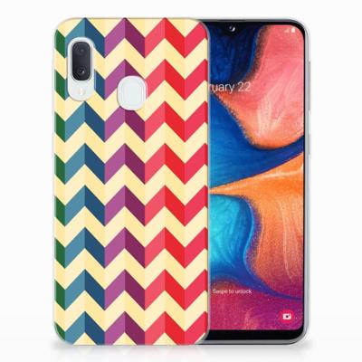 Samsung Galaxy A20e | TPU bumper | Zigzag Multi Color