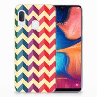Samsung Galaxy A20e | TPU bumper | Zigzag Multi Color - thumbnail