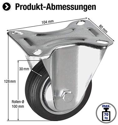 Metafranc Bokwiel 100Mm Rubber Vz W - WU0800630