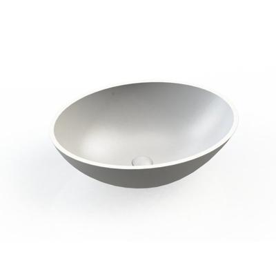 Arcqua Prince waskom 49x34cm ovaal marble mat wit WAS113654