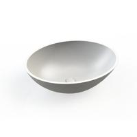 Arcqua Prince waskom 49x34cm ovaal marble mat wit WAS113654 - thumbnail