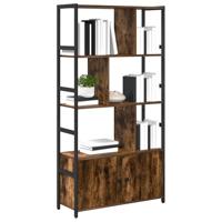 Boekenkast Gerookt eiken 80 x 30 x 155,5 cm Bewerkt hout - thumbnail