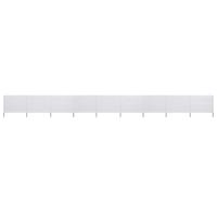 VidaXL Windscherm 9-panelen 1200x120 cm stof zandwit - thumbnail