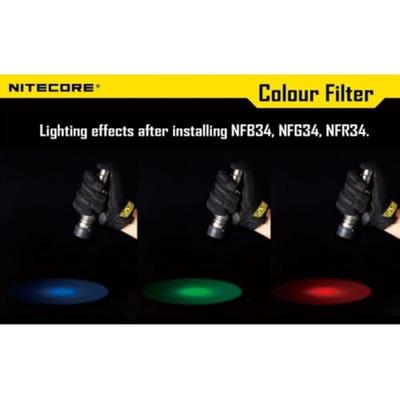 NiteCore NITNFR34 Kleurfilter MT25, MT26, SRT6 en zaklampen met een Ø 33 - 36 mm Rood NiteCore NITNFR34 Kleurfilter MT25, MT26, SRT6 en zaklampen met een Ø 33 - 36 mm Rood