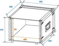 ROADINGER Effect Rack CO DD, 8U, 38cm deep, black - thumbnail