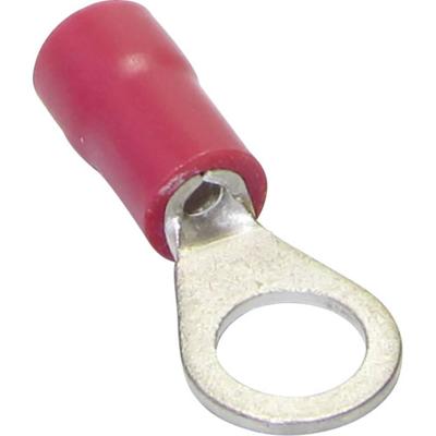 TRU COMPONENTS 1583065 Ringkabelschoen Dwarsdoorsnede (max.): 1.50 mm² Schachtdiameter: 8.40 mm Deels geïsoleerd Rood 1 stuk(s)