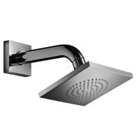 Hotbath Hoofddouche Mate 13 cm Wandmodel Vierkant Opbouw Geborsteld Nikkel - thumbnail