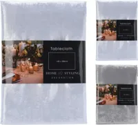 Tafelkleed zijde 145x250cm zil - thumbnail