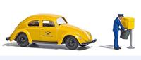 Busch 7887 H0 Auto Volkswagen Kever met postbode en brievenbus - thumbnail