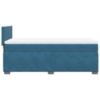 Boxspring met matras fluweel blauw 100x200 cm - thumbnail