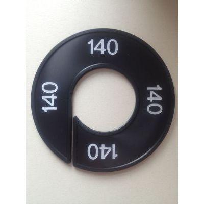 Maatring 9cm zwart/wit 140