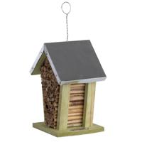 Esschert Design bijenhuis 15,2 x 20 cm hout/bamboe naturel - thumbnail