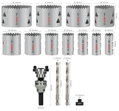 Bosch Accessoires PRO Multi Material gatzagenset | Q-Lock adapter | 15-delig - 2608901548 Bosch Accessoires PRO Multi Material gatzagenset | Q-Lock adapter | 15-delig - 2608901548