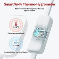 SwitchBot Hub 2, wifi-thermometer, hygrometer, afstandsbediening met IR, verbindt SwitchBot met wifi-netwerk (2,4 GHz), compatibel met Alexa en Google Assistant - thumbnail