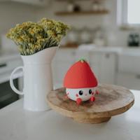 Oplaadbaar nachtlampje aardbei wit - thumbnail