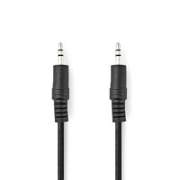 Nedis Stereo-Audiokabel | 3,5 mm Male | 3,5 mm Male | Vernikkeld | 1.00 m | Rond | Zwart | Label - CAGL22000BK10 - thumbnail