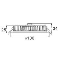 Deko Light 565230 LED Panel Round III 6 LED-inbouwlamp Energielabel: G (A - G) LED vast ingebouwd 6.30 W Verkeerswit (RAL 9016) - thumbnail