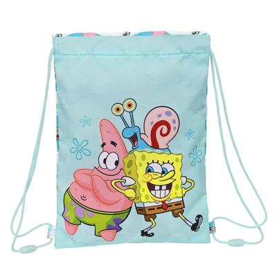 Rugtas met Koordjes Spongebob Stay positive Blauw Wit 26 x 34 x 1 cm Rugtas met Koordjes Spongebob Stay positive Blauw Wit 26 x 34 x 1 cm
