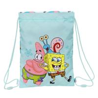 Rugtas met Koordjes Spongebob Stay positive Blauw Wit 26 x 34 x 1 cm - thumbnail