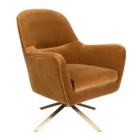 Dutchbone Fauteuil 'Robusto', kleur Goud - thumbnail