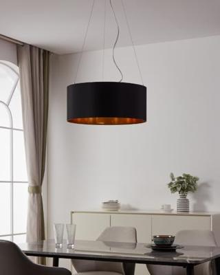 Eglo Landelijke hanglampMaserlo 53cm zwart met goud - 31605