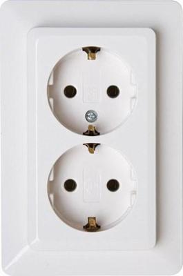 Enzo Kopp hk02 wit inbouw stopcontact ra dubbel Enzo Kopp hk02 wit inbouw stopcontact ra dubbel