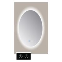 Spiegel Sanicare TuTTi Ovaal 100x70 cm met LED Ambiance Rondom en spiegelverwarming - thumbnail