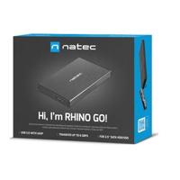 Natec RHINO GO USB 3.0-behuizing voor 2,5'' SATA HDD/SSD, zwart Aluminium - thumbnail