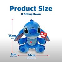 TY beanie babies disney knuffel stitch 15 cm + geluid - thumbnail