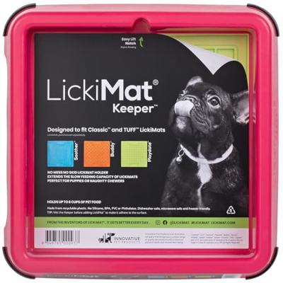 LICKIMAT Keeper Lekmathouder voor binnen, kleur: roze