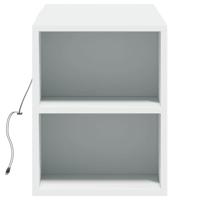 Tv-wandmeubel met LED-verlichting 135x31x39,5 cm wit - thumbnail