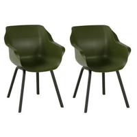 Set van 2 - Hartman Sophie Element dining armstoel - Moss groen - thumbnail