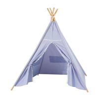 Luxe Tipi Tent Blauw met Lichtjes, 128cm - thumbnail