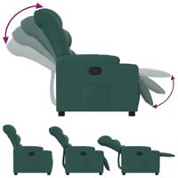 Fauteuil verstelbaar stof donkergroen - thumbnail