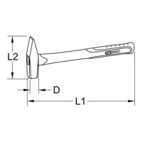 KS Tools 142.1321 1421321 Bankwerkershamer 280 g 280 mm DIN 1041 1 stuk(s) - thumbnail