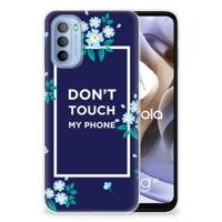 Motorola Moto G31 | G41 Silicone-hoesje Flowers Blue DTMP - thumbnail