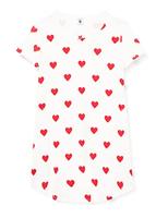 Nachthemd "hartjes" meisje PETIT BATEAU van biokatoen hartjesmotief - thumbnail