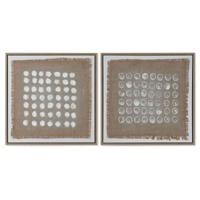 Schilderij Home ESPRIT Wit Beige Modern 60 x 3,8 x 60 cm (2 Stuks) - thumbnail