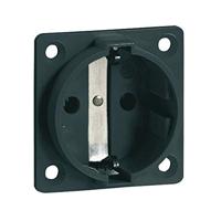 Showtec Schuko inbouw 230V/240V female zwart - thumbnail