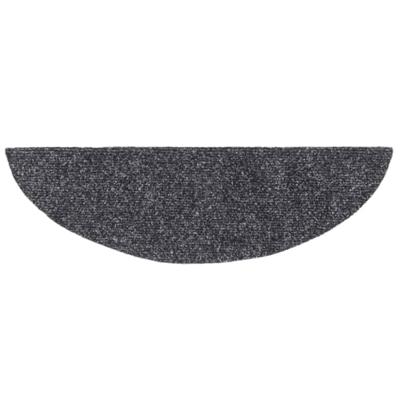 VidaXL Trapmatten zelfklevend 15 stuks 56x17x3 cm donkergrijs halfrond