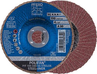 PFERD TOOLS 67608100 PFF 100 A 80 SG STEELOX/16,0 Lamellenschijf Diameter 100 mm Boordiameter 16 mm RVS, Staal 10 stuk(s) PFERD TOOLS 67608100 PFF 100 A 80 SG STEELOX/16,0 Lamellenschijf Diameter 100 mm Boordiameter 16 mm RVS, Staal 10 stuk(s)